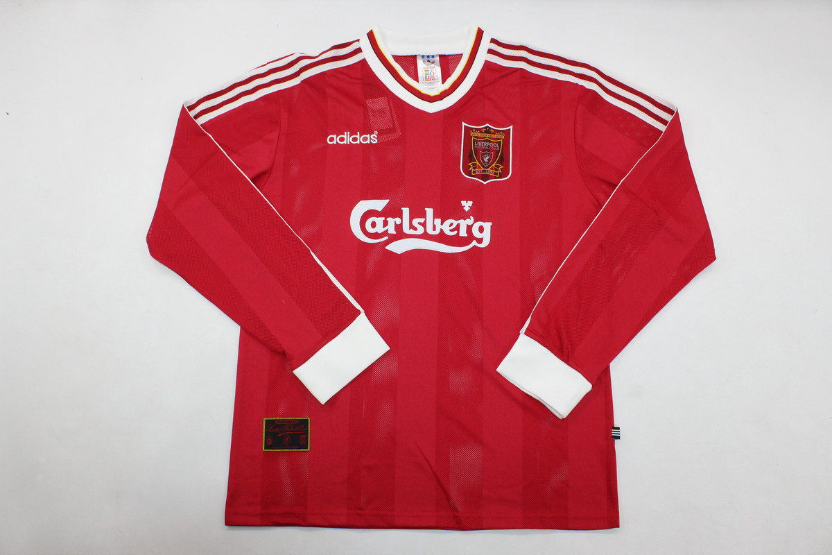 AAA Quality Liverpool 95/96 Home Long Soccer Jersey